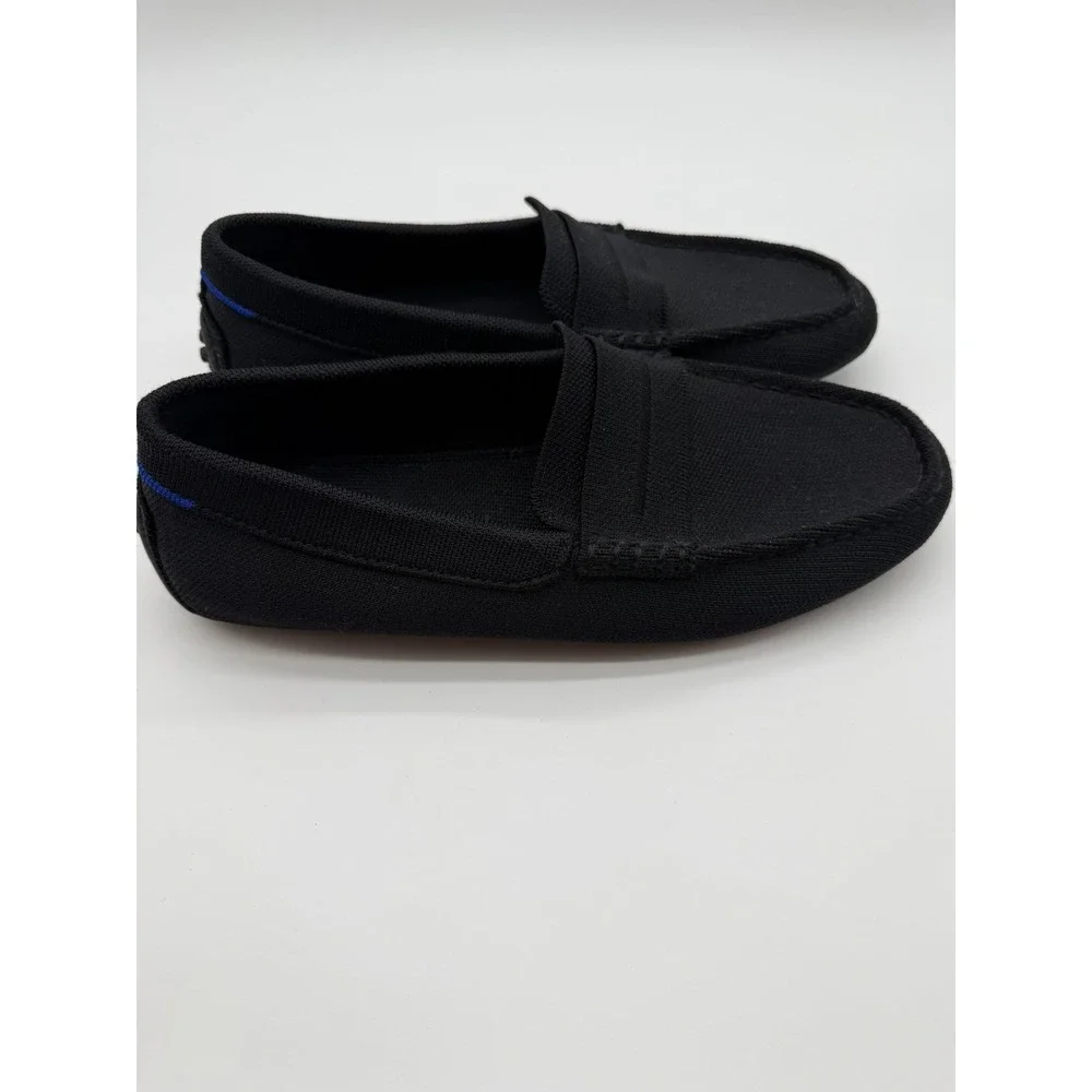 Rothy's Men's The Driving Loafer Knit Slip On Flat Shoes Mocs Black Size 8